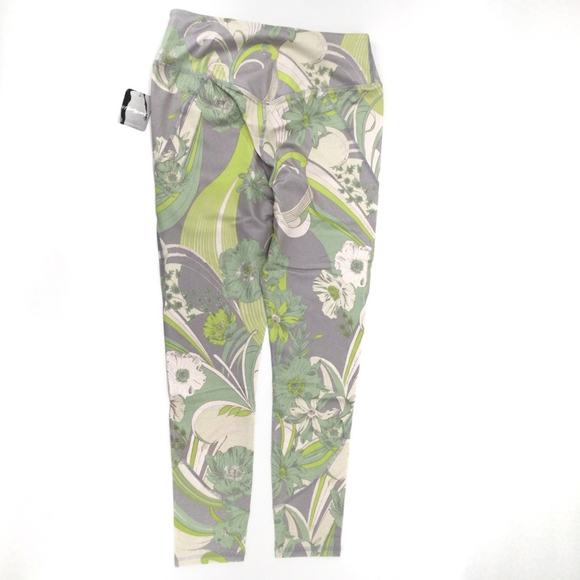 FREE PEOPLE Movement Wave Crush Leggings Lime Green Grey Activewear Size S NWT - Picture 5 of 12